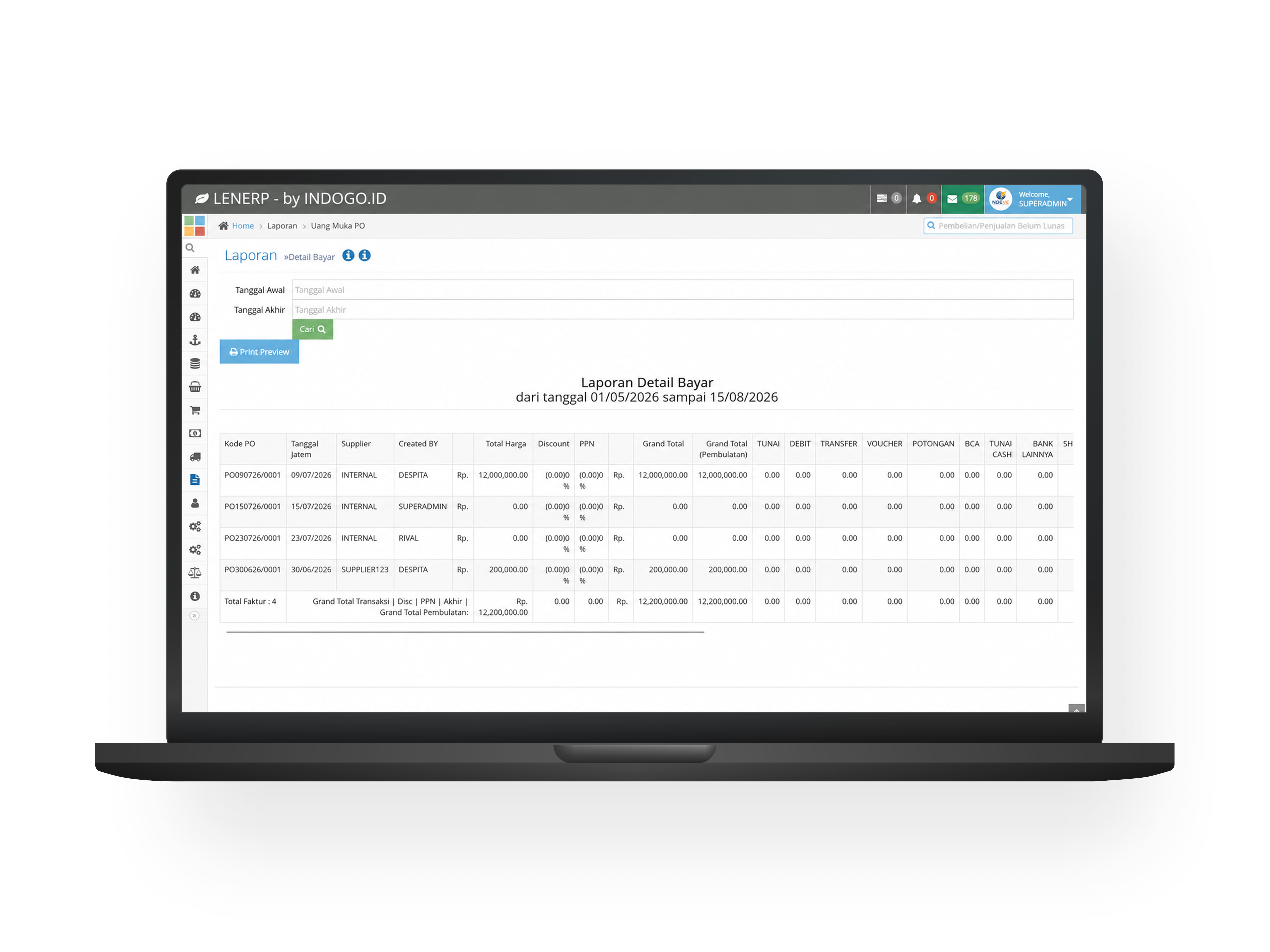 Multi KOP Enterprise Management LenERP